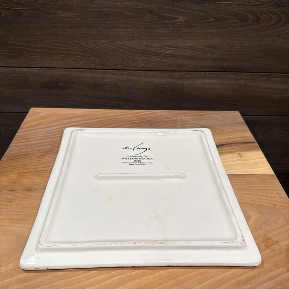 Williams Sonoma Grande Tour Postcard Square Serving Platter 2008